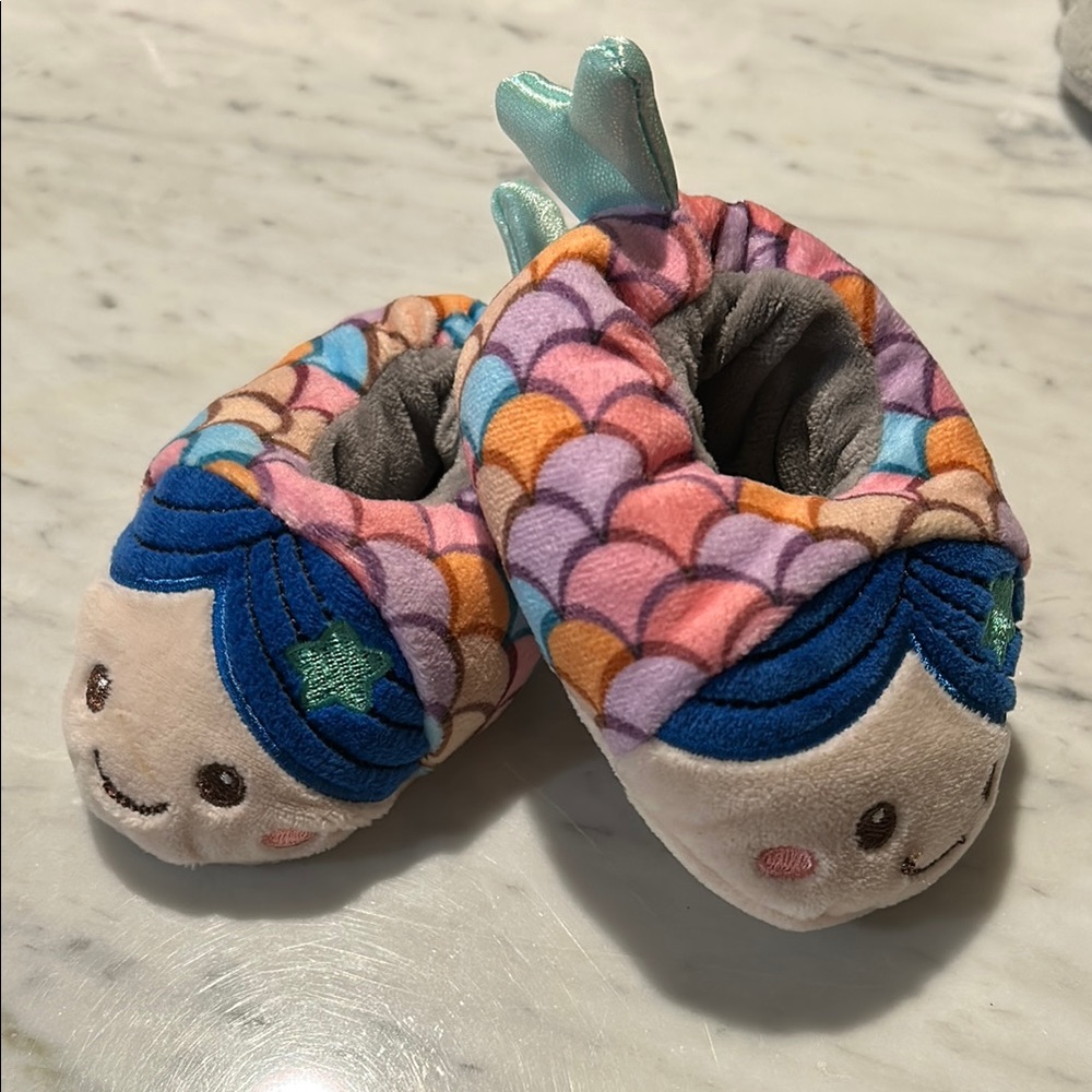 Colorful Mermaid Baby Slippers